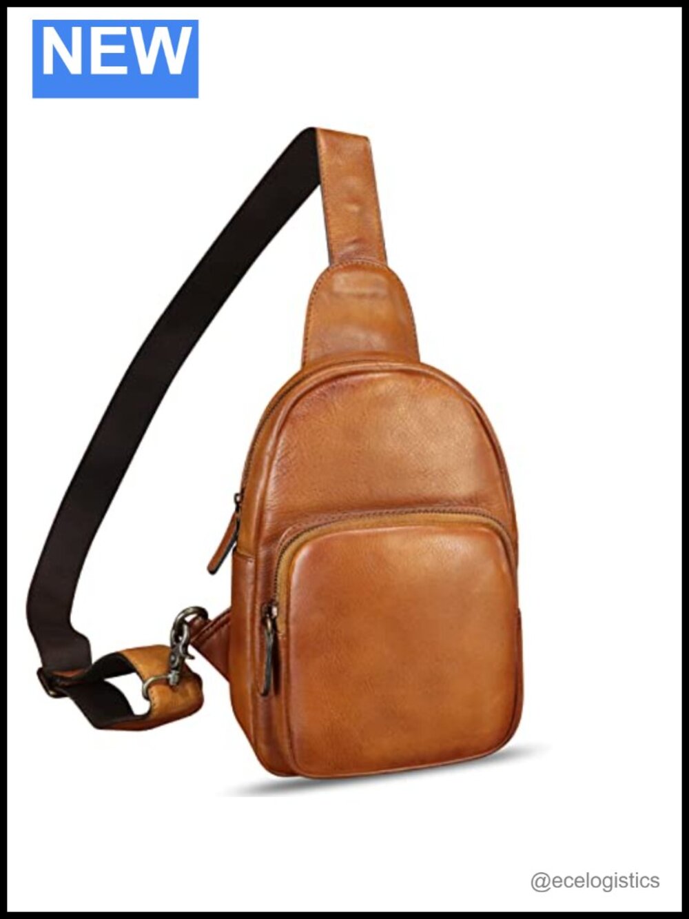 Genuine Leather Convertible Sling Backpack Crossbody Bag Cycling Daypack